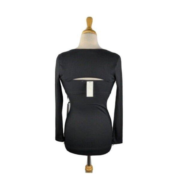 NEW! Astr The Label Womens Bustier Dress Shrug Set Black Ribbed Size XS - Picture 4 of 10